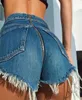 Zomer Woman039s Terug Rits Open Broek Retro Raw Denim Shorts Broek Trend Jeans voor Dames Rijbroeken Overalls Vintage Y200821961469