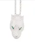 necklaceThickness Rhodium Plated White Gold Panther Necklace for Ladies1752610