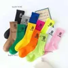 Designer 8 Farben BB Sports Four Seasons Letter Print Marken-Baumwoll-Mid-Tube-Socken für Herren und Damen