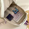 Sacos escolares mulheres viagem roxo saco de alta capacidade senhora moda menina kawaii na moda livro feminino náilon portátil faculdade mochilas legal
