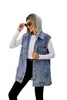 Mode Denim Vest Voor Vrouwen Mouwloos Casual Losse Lange Jeans Jas Jas Straat Hipster Vrouwelijke Kleding S-XL 240131