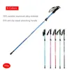 5Section Outdoor Fold Trekking Pole Camping Portable Walking Hiking Stick For Nordic Elderly Telescopic Easy Put Into Bag 1 PCS 240127