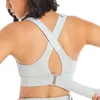 Frauen Sport-BHs Strumpfhosen Crop Top Yoga Weste Reißverschluss vorne Plus Größe verstellbarer Riemen stoßfest Gym Fitness Sportlich Büstenhalter 240130