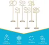 Wedding Table Numbers Wooden Centerpiece Sticks with Stand for Reception Banquet Dinner Birthday Party Decoration Favors Signs 240127