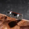 8mm Fir Trees Landscape Ring Domed Wooden Mens Wedding Band Rosewood Hunting Pure Engagement 240125