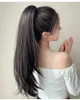 Jak długi falisty klips prosty pazur na ogonowych włosach syntetyczny dla kobiet w włosach 240130