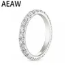 AEW 14 Karat Weißgold 1,8 mm DEF Farbe CVD HPHT Lab Grown Diamond Ehering für Damen Damenring 240119