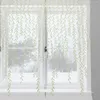 Gardin elegant draperi fönster skärm droppe rustik ren draperi polyester sheers
