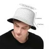 Berets Black And White Checkered Bucket Hats Panama For Man Woman Bob Outdoor Autumn Fisherman Summer Fishing Unisex Caps