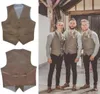 New V Neck Brown Mens Wedding Sets Outerwear Groomsman Vest Realtree Spring Camouflage Slim Fit Mens حفل عشاء عشاء 5346005