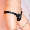 Underpants Sexy Underwear Men Buttons Open Briefs Panties Low Rise Thongs Elastic U Convex Pouch Lingerie Bikini Slip Homme