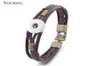 Whole Whole Vocheng Ginger Snap 18mm Bracelet Cow Leather Jewelry NN 36510 Bead Bracelets Silver Bangles From Shukui 158945194