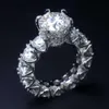 925 srebrny srebrny pierścień moissanite vvs laboratory