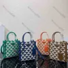 10A Top Tier Qualidade Luxo Designers Pequena Tote Bordada Símbolo Bolsa Real Couro Saffiano Bolsa Acolchoada Bolsa Crossbody S248W