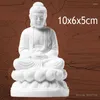 Dekorativa figurer Boutique White Marble Buddha Statue Sakyamuni Apotekare Amitabha Hem och bildekoration Stone