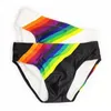 Sous-vêtements maillot de bain arc-en-ciel taille basse hommes Triangle coupe Anti embarras à lacets pantalons de plage maillot de bain sous-vêtements sexy