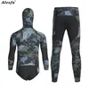 Women's Swimwear Men Spearfishing Wetsuit Neoprene 3.5mm 5MM 7MM Open Cell Camouflage Diving Suit 2pcs Set For Hunting Scuba Dive