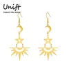 Dangle Earrings Unift Bohemian Rainbow Sun Star Moon For Women Accessories Stainless Steel Long Earings Boho Fashion Tribal Jewelry