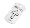 Fashion Dog Tag Charms Protect Me Alloy Charms Be Still And Know That I Am God Message Charms 50pcs/lot AAC12758076632