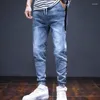 Men's Jeans Trousers Oversize Harem Man Cowboy Pants With Pockets Cargo Spliced Harajuku High Quality Korean Fashion Denim Loose