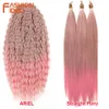 28 pouces cheveux raides paquets Crochet tresses tressage synthétique Ombre brun doux s 240130