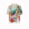 Casablanca sport knit rabbit silk men designer shirts Hawaiian short sleeved shirt polos