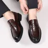 Slip-On Slip-On Italien Cuir Mens Business Dress Toe Toe Slip-On Slip-On Formal Casual Mandin Oxford Chaussures Weddin 2492