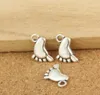 Bluk 800 PCS Alloy Antique Silver Plated Baby Feet Charms Pendant 2 Sided Good for DIY Craft6192199