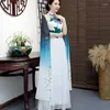 Vêtements ethniques Vietnam Robe traditionnelle Aodai Costume Cheongsam Robe Qipao Ao Dai Plus Taille Maxi Robes pour femmes 4XL 5XL 6XL