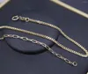 Kedjor äkta AU750 Pure Solid 18k Yellow Gold Chain Men Kvinnor 1,6 mm Lucky Square O Curb Link Halsband 4-4.2G Stämpel