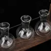 Vases Terrarium Glass Planter With Wooden Stand Desktop Wood Rack Plant Propagating Station