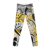 Active Pants Yellow Taco – MonsThree Leggings Push-Up-Strumpfhose für Sport- und Fitnessstudio-Damen mit hoher Taille