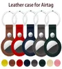 2-5pcs/set Real Leather Case For Airs Protective cover High quality Locator Tracker Anti-lost Device Keychain Protect Sleeve9032112