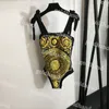Maillot de bain de luxe Sling Femmes Designer One Piece Maillot de bain Lettre Imprimé Bikini Set Jupe latérale Maillots de bain