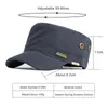 Wuaumx casual militär hattar för män kvinnor platt topp cap vår sommar armé solid sun hatt justerbar kapelusz 240130