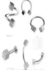 50 peças lote mistura 810mm joia piercing corporal dados de aço inoxidável anel de nariz ferradura ring6414637