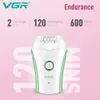 VGR705 Kadın Epilator Elektrikli Kadın Yüzü Epilover Lady Shaver Bikini Düzeltme Vücut Dağınık Bacak Şarj Edilebilir Depilasyon 240202