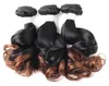 Ombre peruviana primavera arricciatura capelli vergini 4 bundles estensioni dei capelli ombre vergini non trattati due toni 1B4 fasci di capelli umani di colore2505148