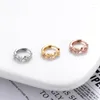 Hoop Earrings 1PC 8mm Flower Leaf Heart Bowknot Round Gold Color Tiny Cartilage Piercing Huggie Female Hoops For Men