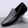 Echtes Ledergeschäft 7998 Slaafers Herren Design Moccasin Mode Simplicity Slip auf weiche flache lässige Männer Männliche handgefertigte Schuhe
