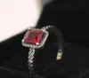 2017 New 100% 925 Sterling Silver European Jewelry Timeless Elegance Ring with Green Crystal & Cz Fashion Charm RingRuby7991134