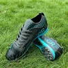 Men Turf Indoor Soccer Shoes Football Boots Comfortable Training Ultralight NonSlip Futsal Cleats Long Spikes High Ankle 240130