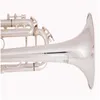 Trompeta pequeña chapada en plata 8335, instrumento plano en Sib, trompeta en Sib, Strudents de latón, hecho en Japón