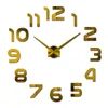 Zegary ścienne akrylowe lustro DIY zegar zegarków Zegarek Relij de Pared Horloge duży dekoracyjny kwarc nowoczesny za darmo