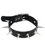 Whole Choker Jewelry European And American Nightclub PU Leather Necklace Rivet Spiked Collar Clavicle Chain Hip Hop Jewelry Ch7508832