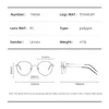 Sunglasses Frames Ultralight Pure Titanium Round Glasses Frame Men Full Classic Oval Optical Prescription Eyewear Luxury Retro Eyeglasses