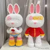 Блоки Momo Doodle Rabbit Nano Cartoon Color Большая модель Bearbrick Building Block Micro Diamond Bricks Детские игрушки Подарочный набор на день рождения