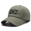 Casquettes de baseball Hommes Armée Camouflage Casquette de baseball Brodé Drapeau du Brésil Sports de plein air Chapeau tactique Cool Casual Chapeaux de chasse