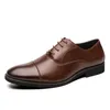 Zapatos de cuero Oxford de negocios de lujo para hombre, vestido Formal de goma transpirable, zapatos planos de oficina para boda, calzado Mocassin Homme 240202