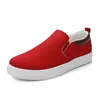 Hommes toile rouge chaussures décontractées garçons mâle Sneaker léger confortable Slipon chaussures plates vulcanisées chaussures en cuir Zapatos Hombres2023 240126